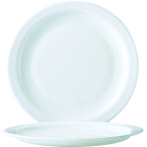 Restaurant White Rim Plate (D:9.25'')