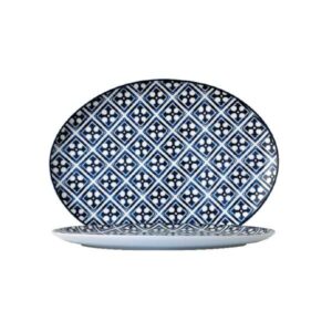 Candour Azure Oval Platter (L:11.811'' X W:8.307'')