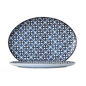 Candour Azure Oval Platter (L:14.173'' X W:10.314'')