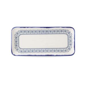 Harvest Mediterranean Moresque Organic Rectangle Plate (L:13.625'' X W:6.25'')