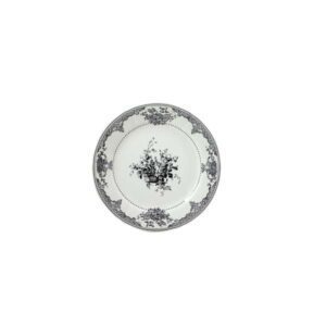 Les Depareillees Black Fleurs Coaster Plate (D:5.0625'')